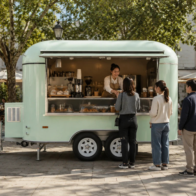 Commercial Mobile Food Trailer With Custom Kitchen For Ice Cream