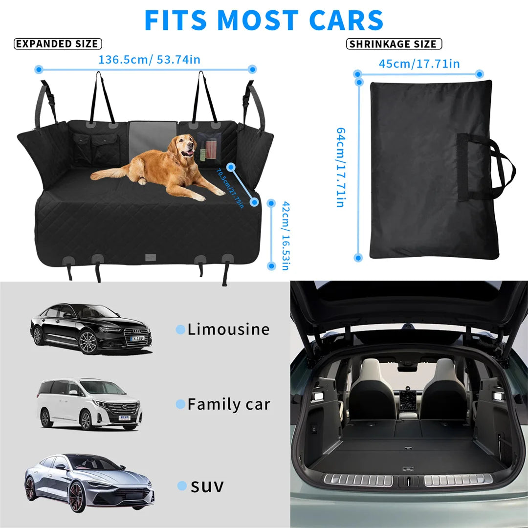 BINGOPAW Waterproof Dog Car Seat Cover Travel Hammock for Cars