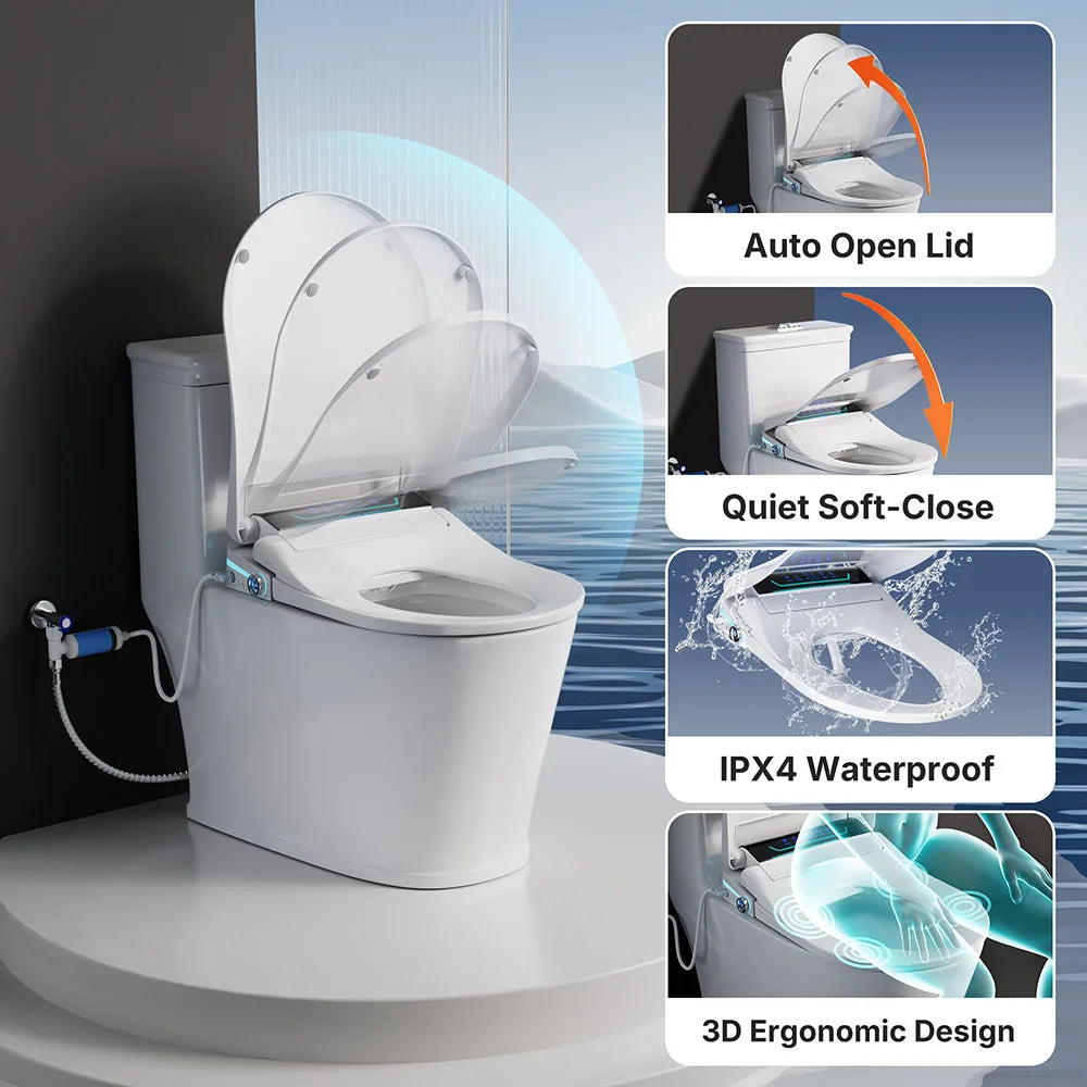 SANYIPACE Smart Toilet Seat Bidet With Remote And Dryer