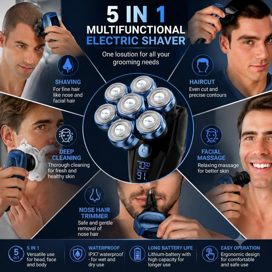 Sejoy Floating Head Electric Shaver Waterproof Cordless