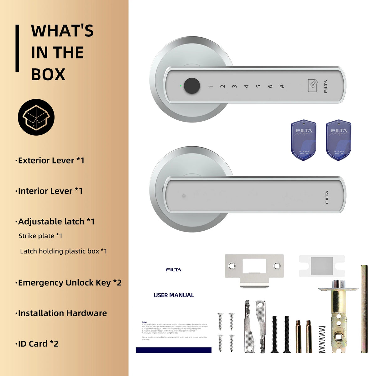 Viladepot Smart Lock With Fingerprint And Bluetooth App Control