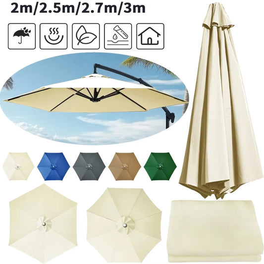 Replacement UV Protective Waterproof Canvas Patio Umbrella Canopy Cover