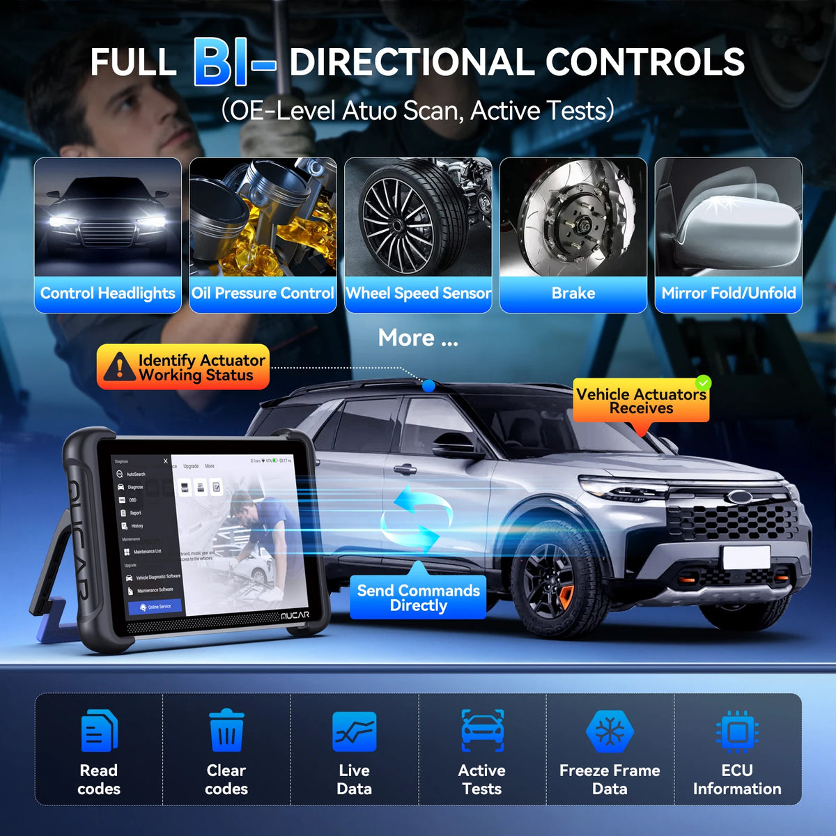 MUCAR 892BT AI Car Diagnostic Scanner With Lifetime Updates