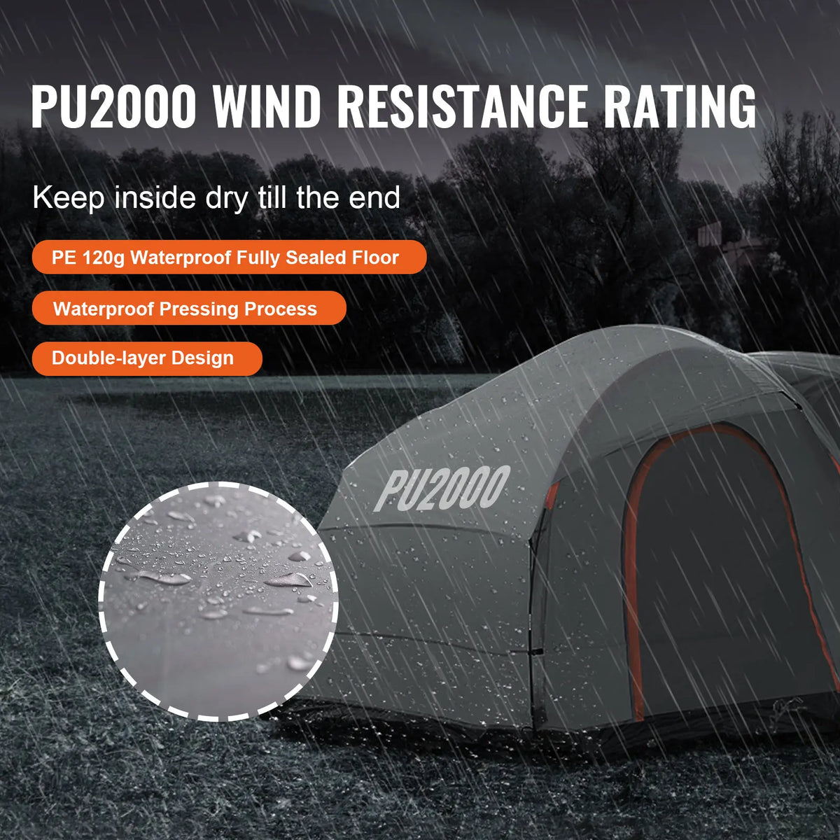 SucceBuy SUV Camping Tent Double Layer With Carry Bag