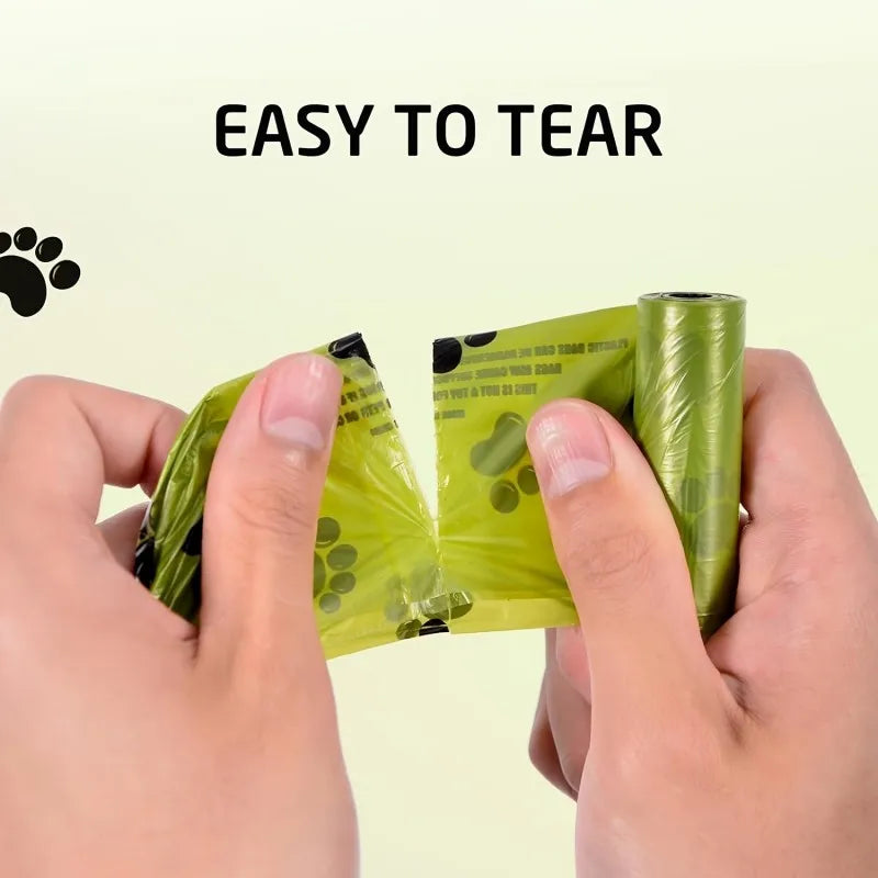 Extra Thick Leak Proof Dog Waste Bags With Paw Print Design