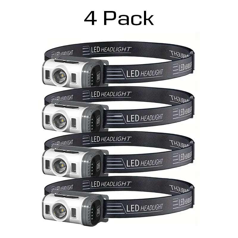 Portable COB LED Headlamp With USB Charging For Outdoor Hiking