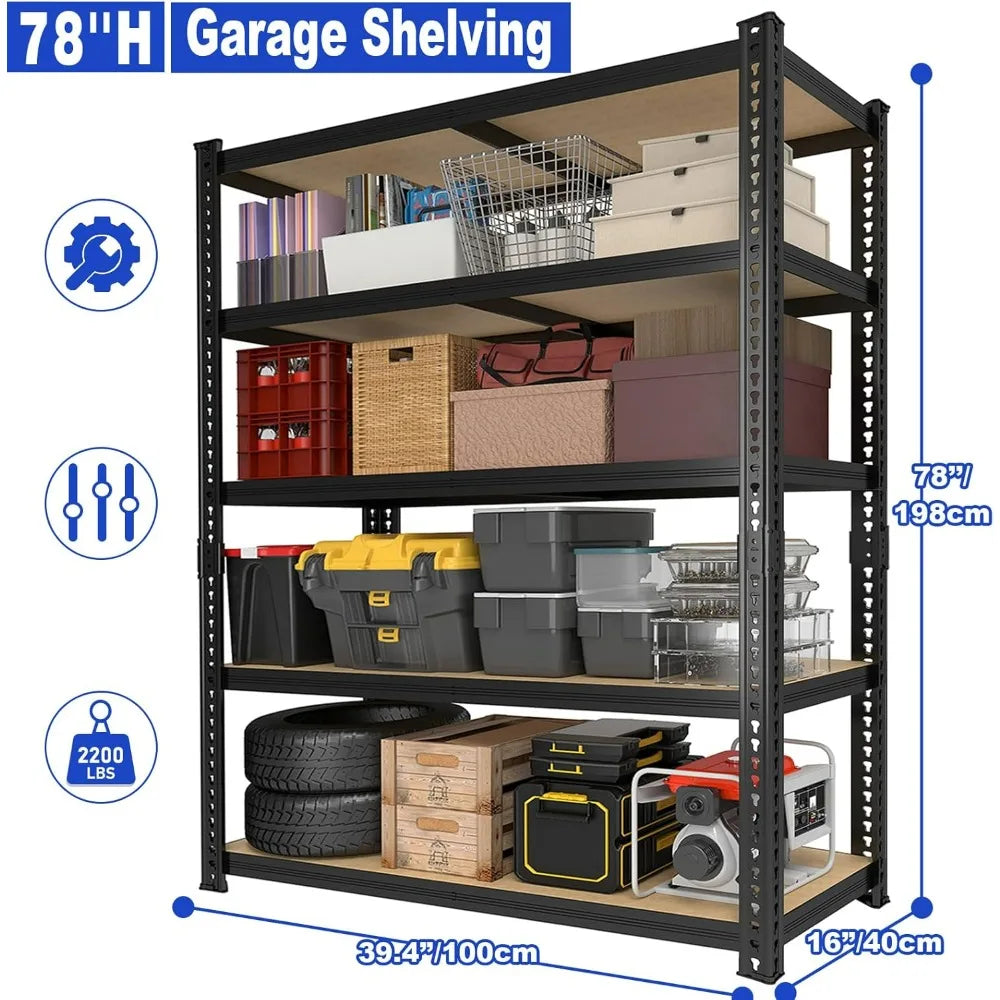 Zeukmxoo Heavy Duty Metal Adjustable Storage Shelves