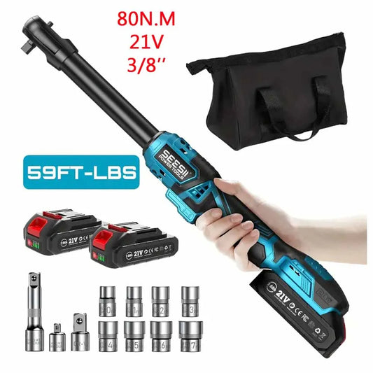 Seesii Cordless Electric Wrench With Rechargeable Brushless Motor