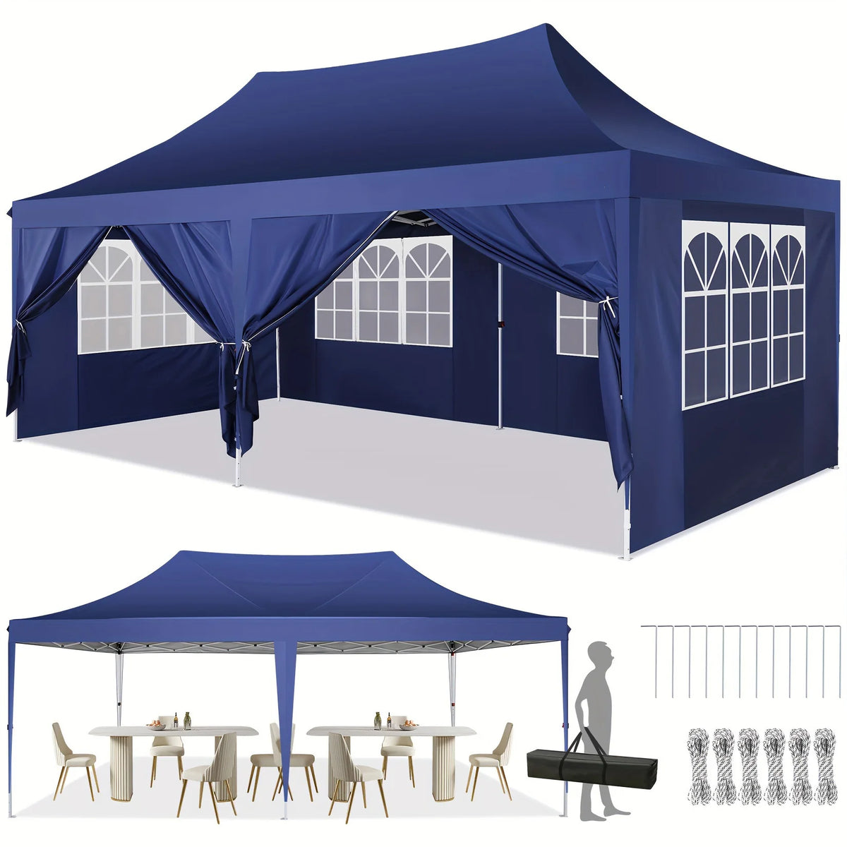 Pop Up Outdoor Canopy Tent With Waterproof Gazebo For Events