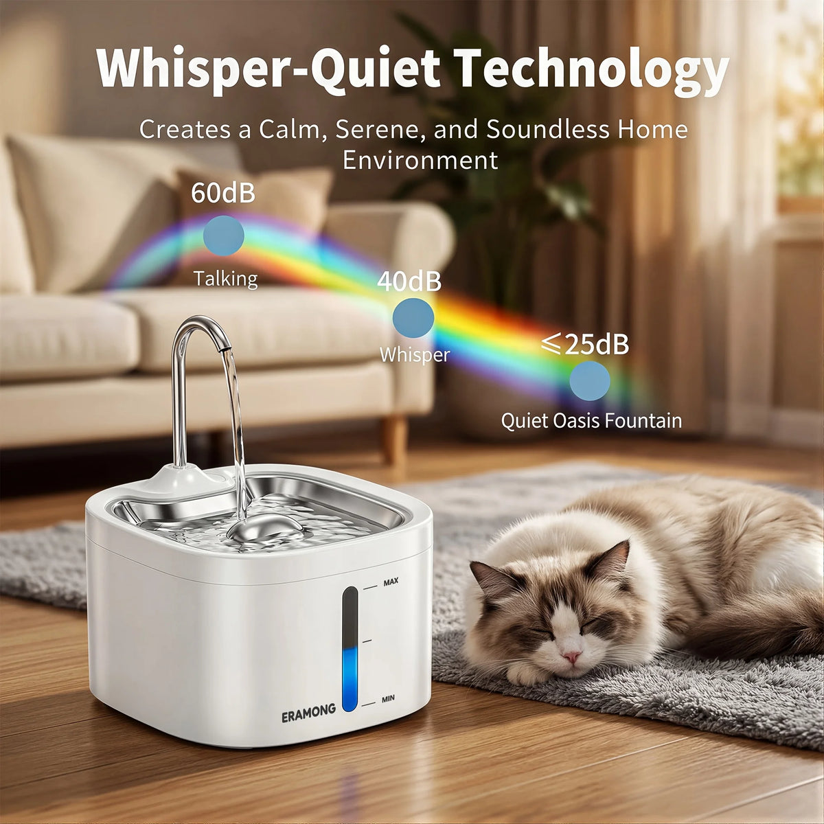 Automatic Stainless Steel Pet Water Fountain For Cats And Dogs