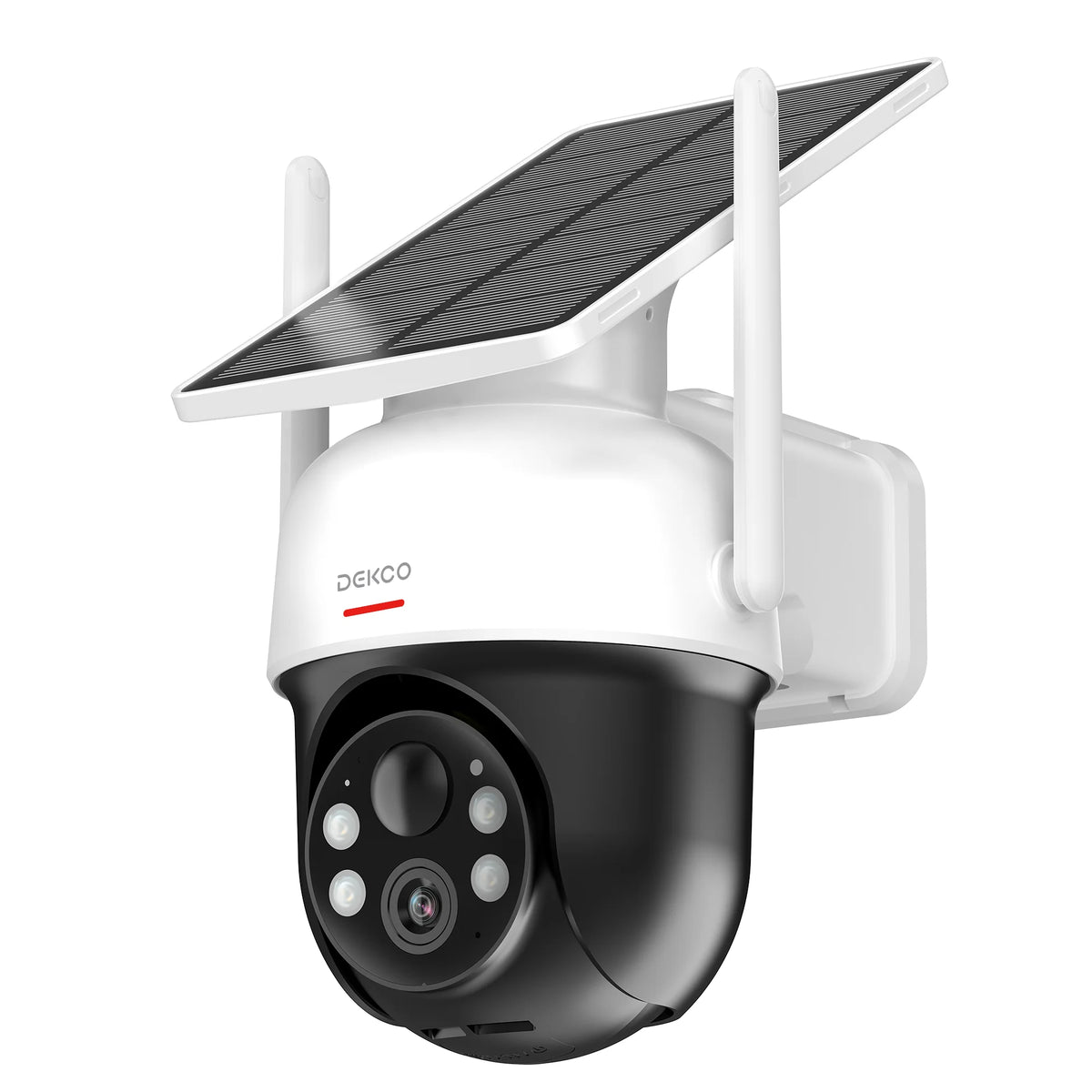 Dekco Wireless Solar PTZ Security Camera With Two Way Audio