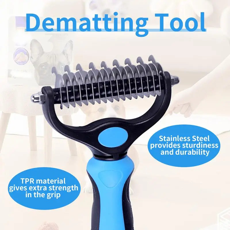Pet Dematting Comb For Dogs And Cats Stainless Steel Rake