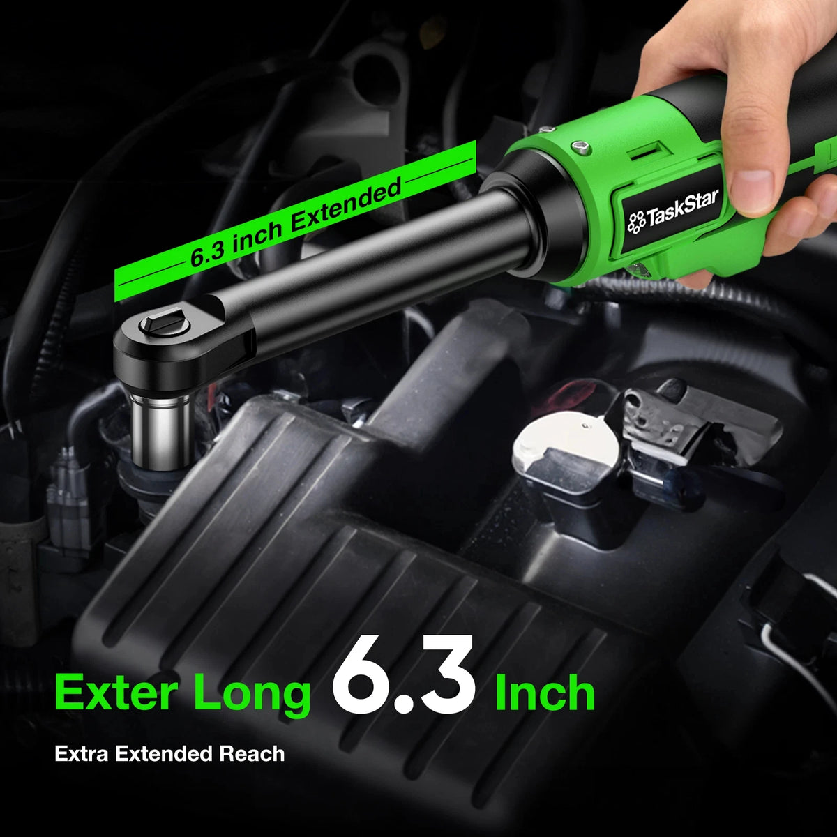 TaskStar Cordless Electric Ratchet Wrench With Batteries
