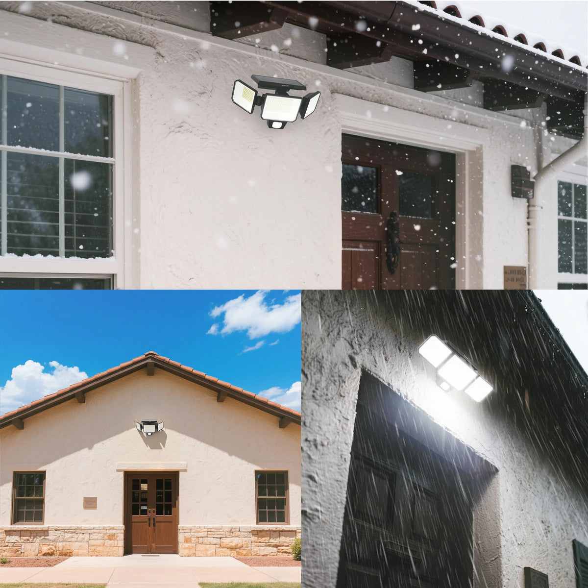 Solar Motion Sensor Security Light With 3000 Lumens Output