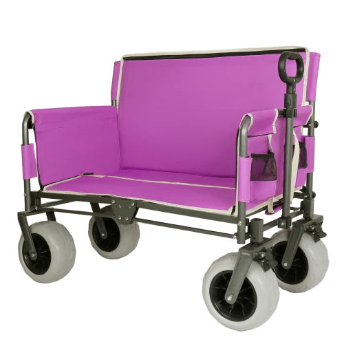 Three In One Folding Wagon With Bench Seat And Storage