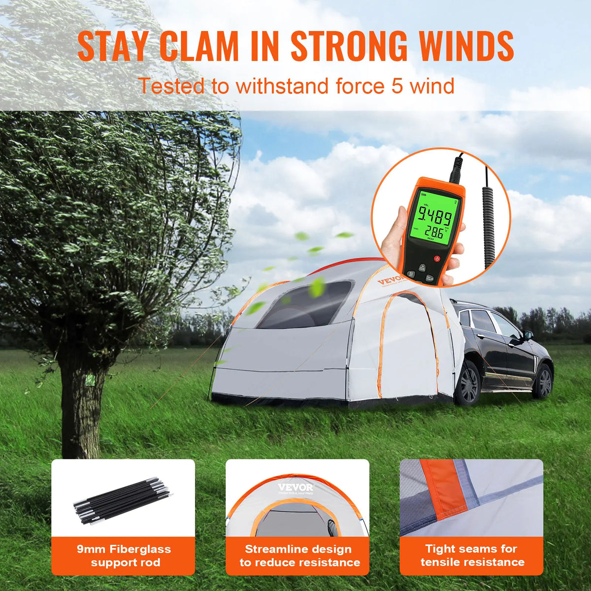 SucceBuy SUV Camping Tent Double Layer With Carry Bag