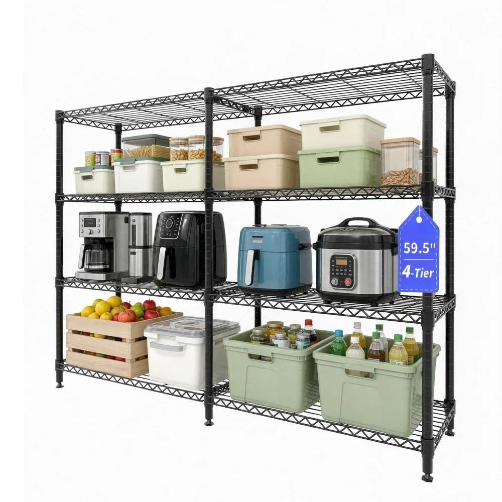 Heavy Duty Adjustable Metal Wire Shelving Rack for Garage Storage