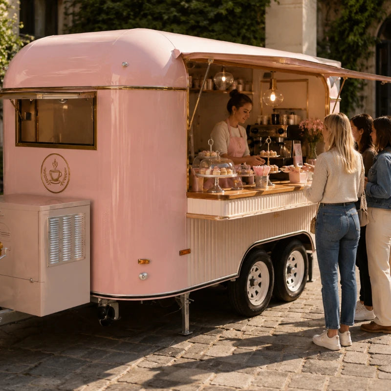 Commercial Mobile Food Trailer With Custom Kitchen For Ice Cream