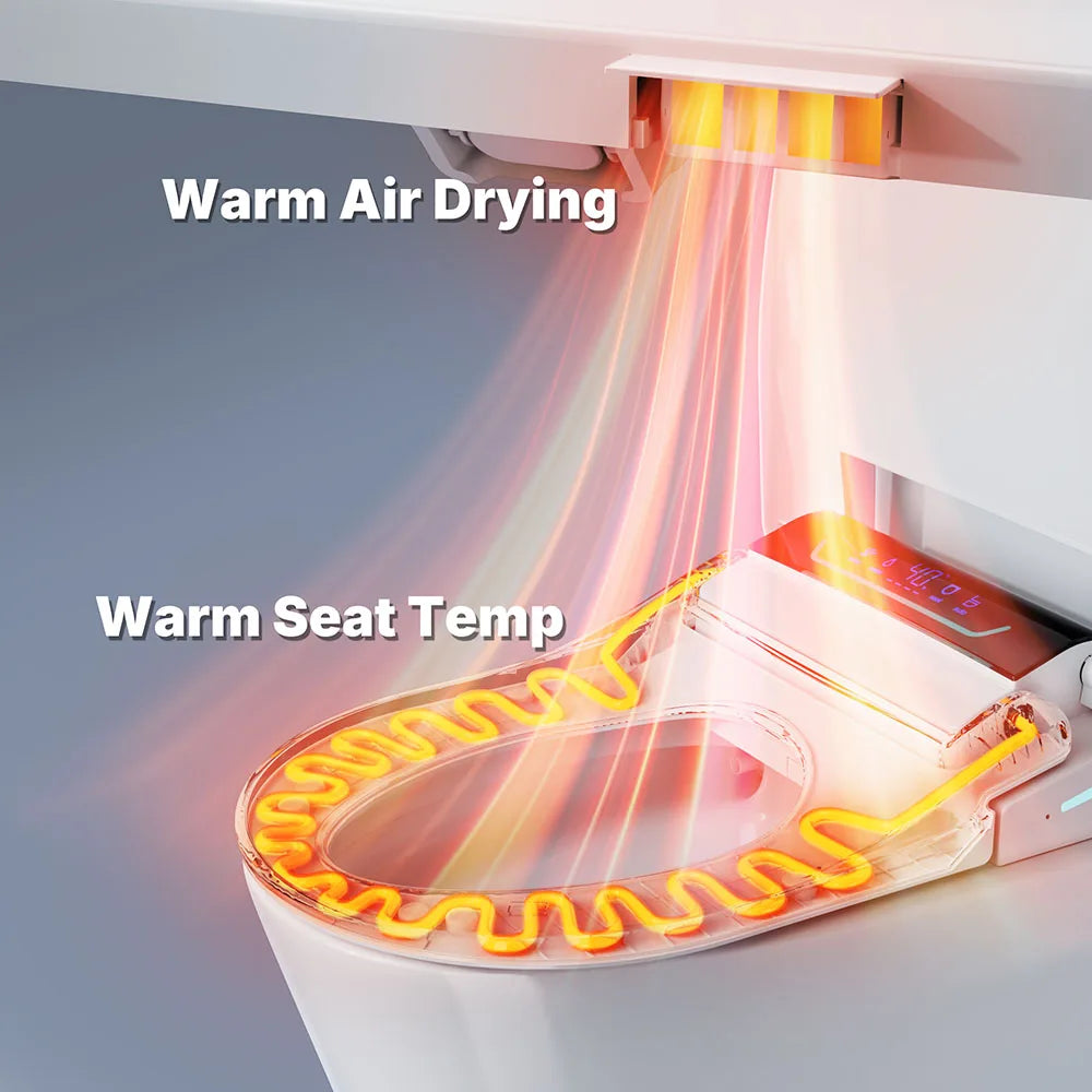SANYIPACE Smart Toilet Seat Bidet With Remote And Dryer