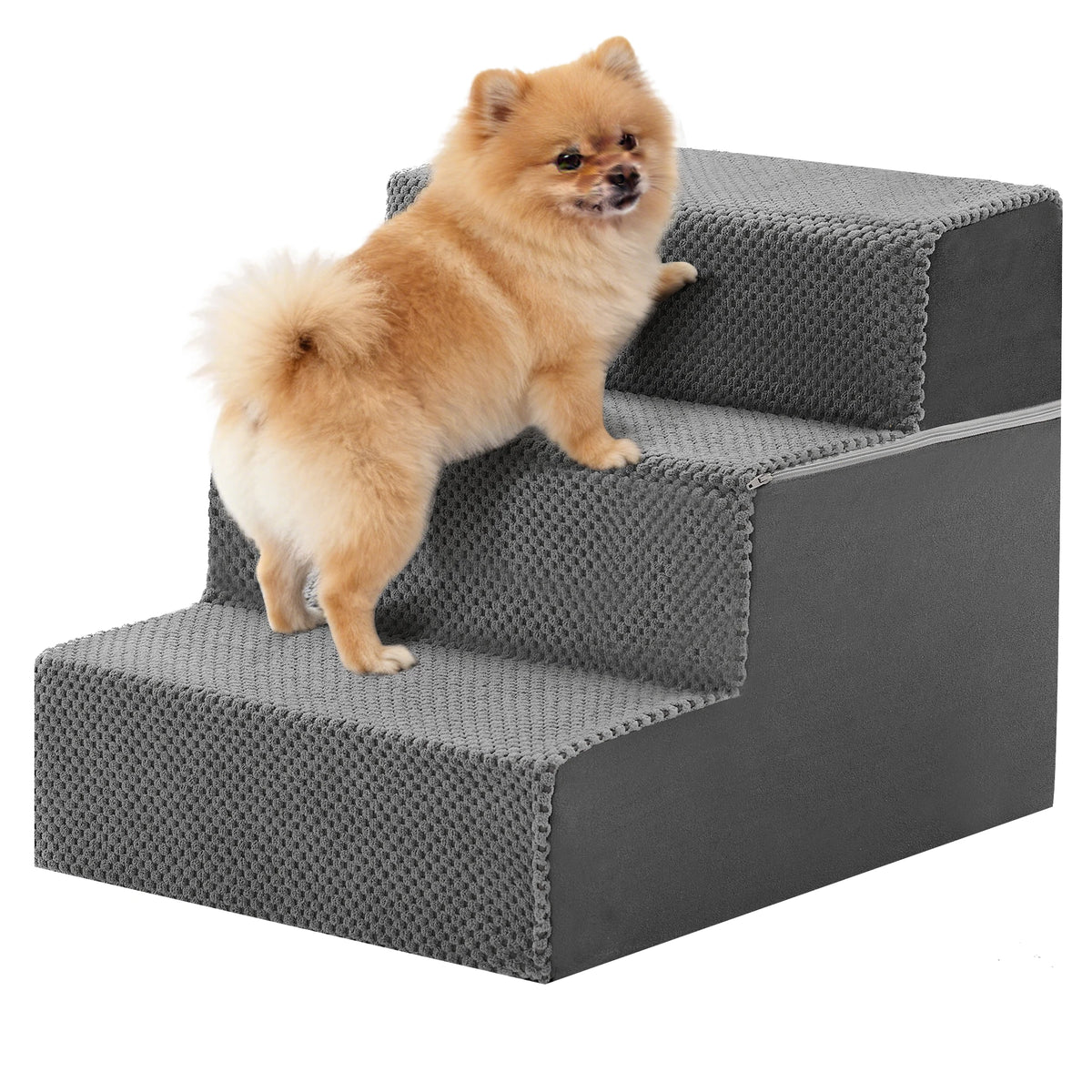 Curved Foam Dog Stairs Ramp With Non Slip Pet Steps