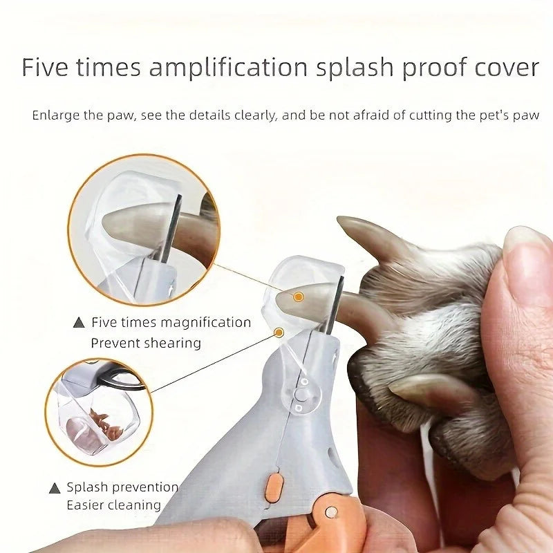 Stainless Steel LED Pet Nail Clippers for Cats and Dogs