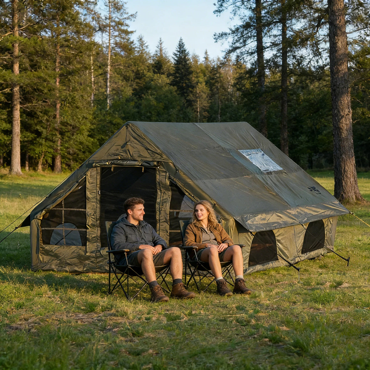 Portable Inflatable Outdoor Tent With Air Pump And Skylight