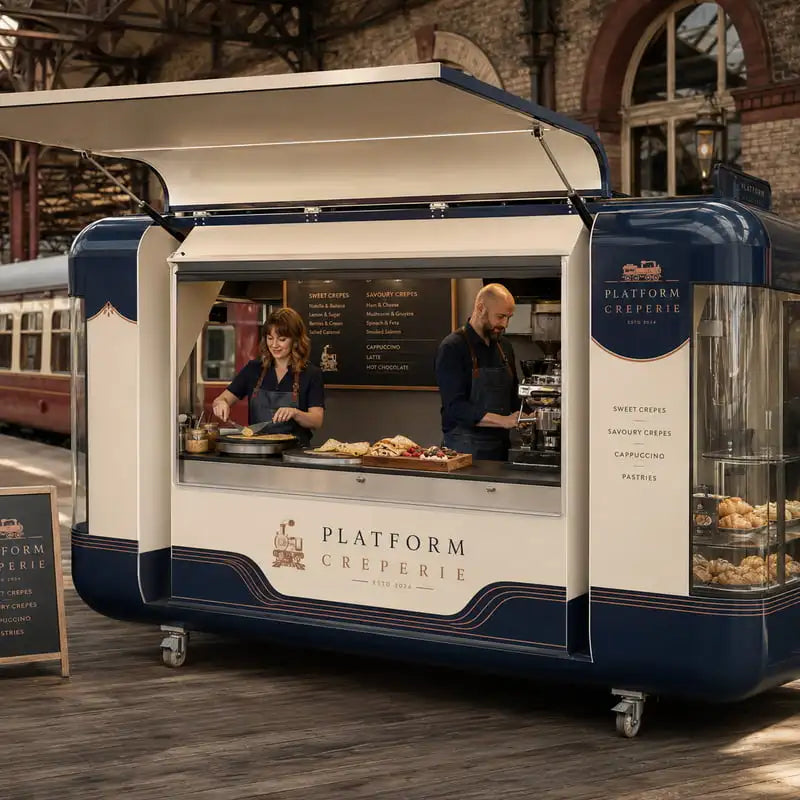 Commercial Mobile Food Trailer With Custom Kitchen For Ice Cream