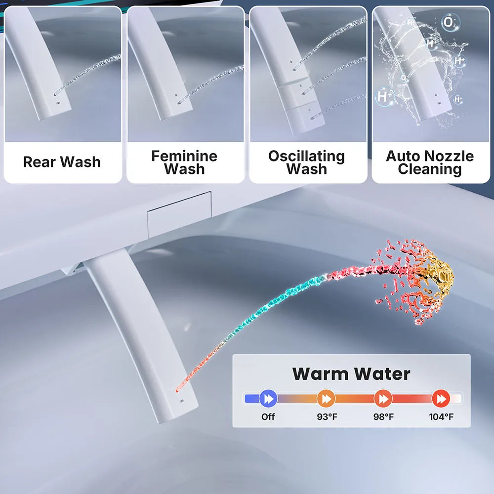 SANYIPACE Smart Toilet Seat Bidet With Remote And Dryer