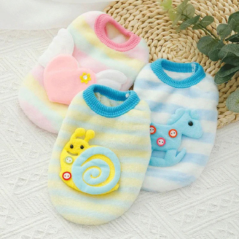 Cute Printed Dog Sweater Winter Warm Fleece Pet Pullover