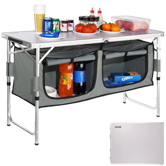 VEVOR Folding Camping Kitchen Table for Grill and Utensils