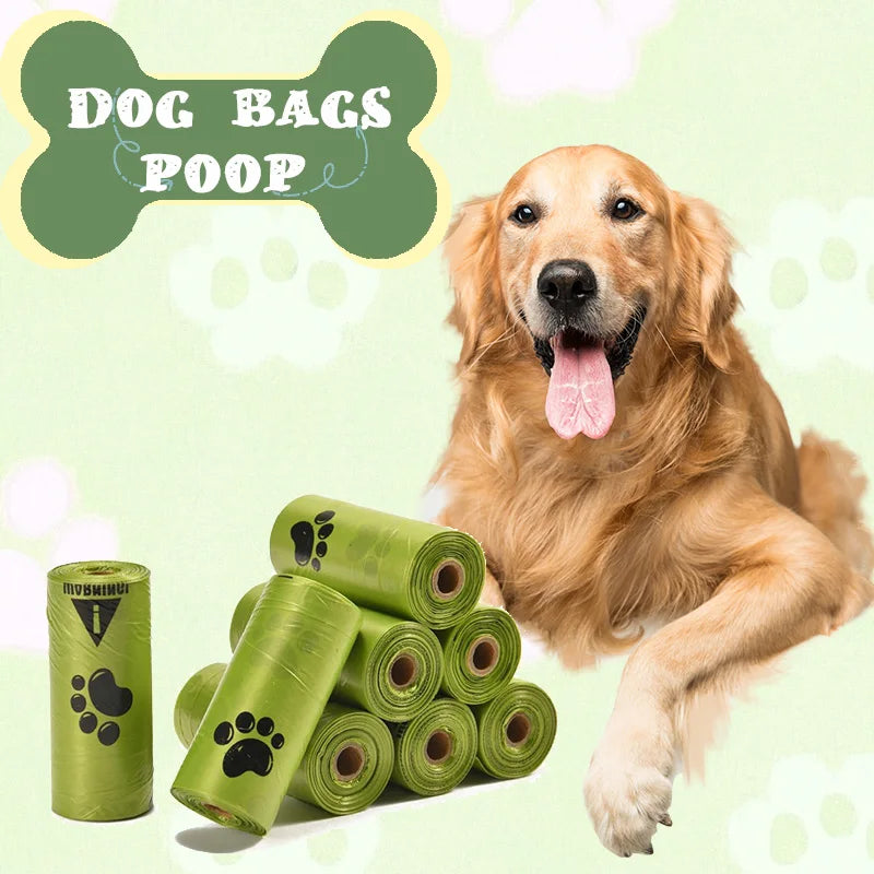 Extra Thick Leak Proof Dog Waste Bags With Paw Print Design