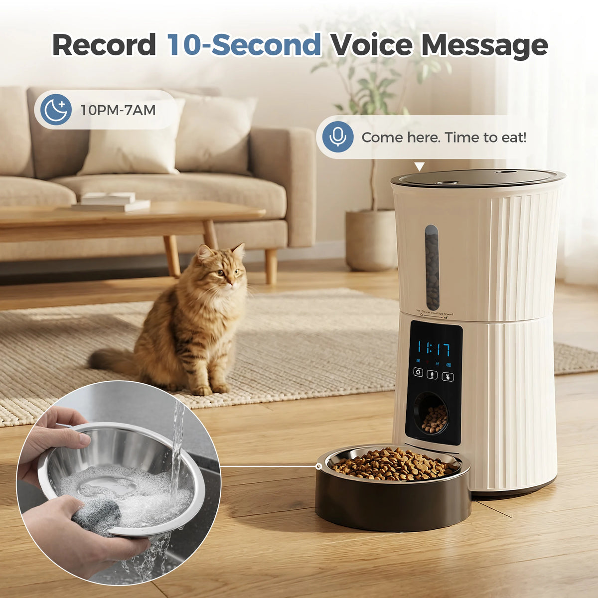 Automated Cat Food Dispenser With App Control And LCD Display
