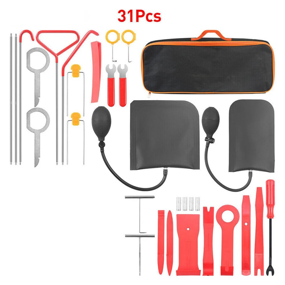 Professional 31 Piece Automotive Lockout And Trim Tool Kit