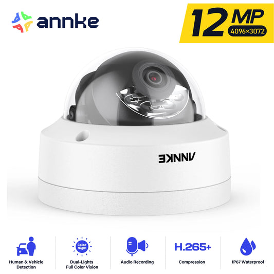Annke 12MP Outdoor PoE Security Camera Dual Light AI Detection