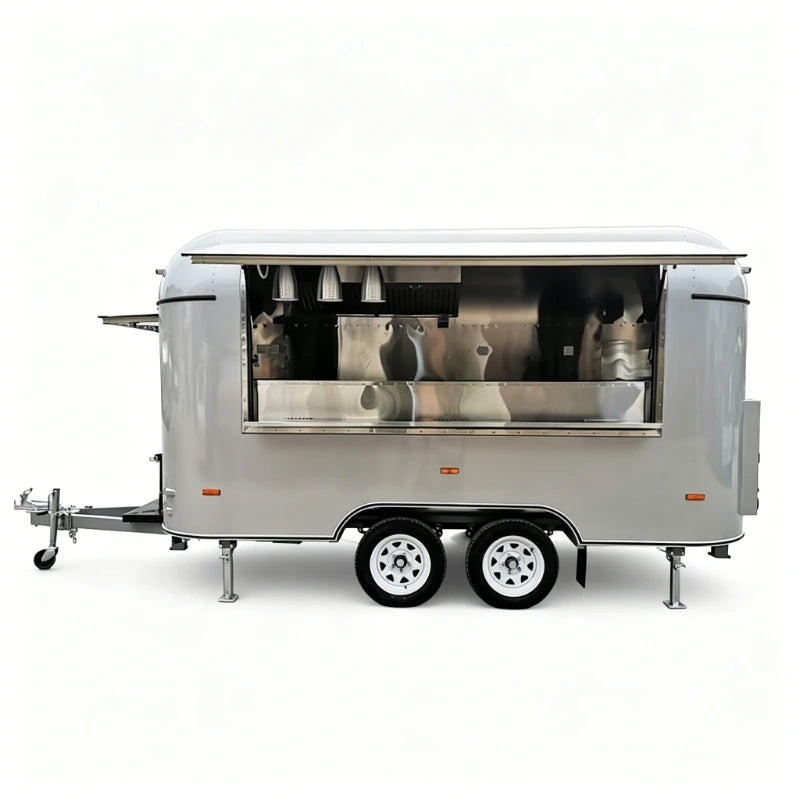 Commercial Mobile Food Trailer With Custom Kitchen For Ice Cream
