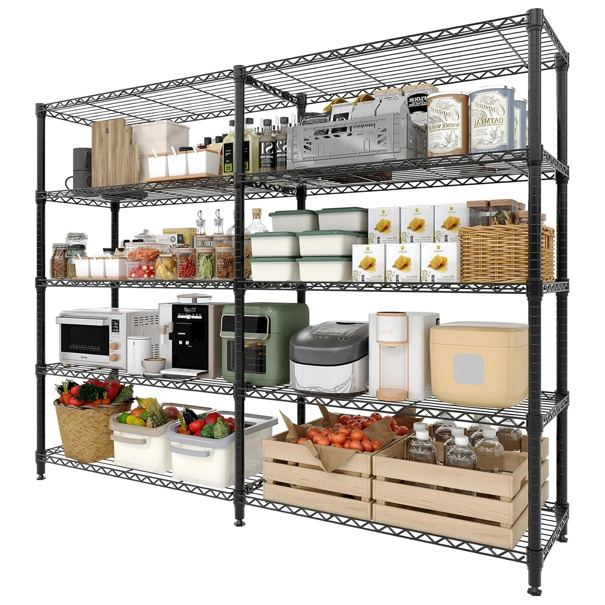 TWISTER.CK Heavy Duty Adjustable Metal Storage Shelving Unit