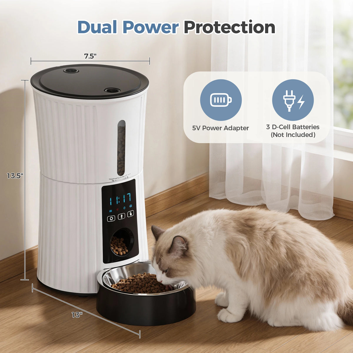 Automated Cat Food Dispenser With App Control And LCD Display
