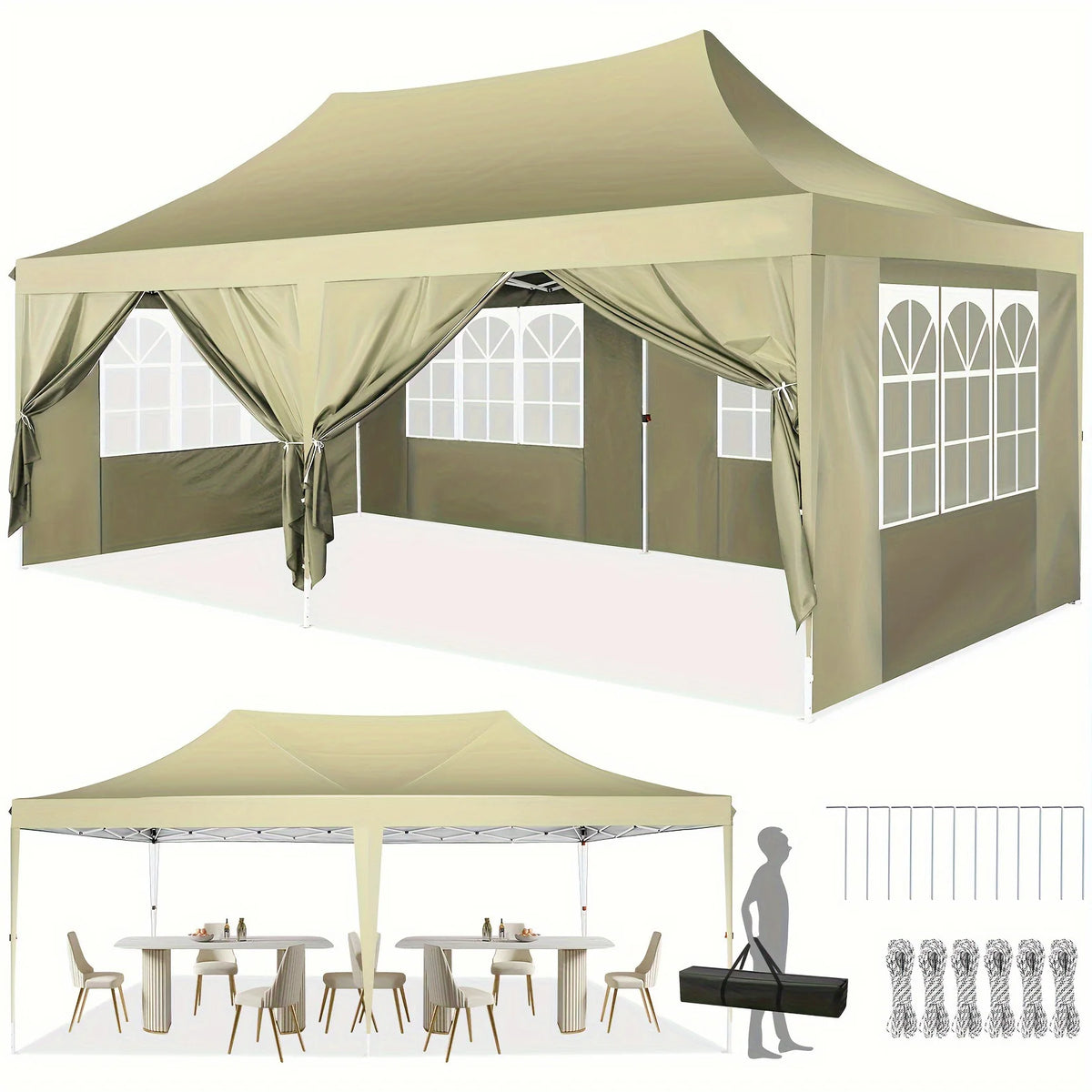 Pop Up Outdoor Canopy Tent With Waterproof Gazebo For Events