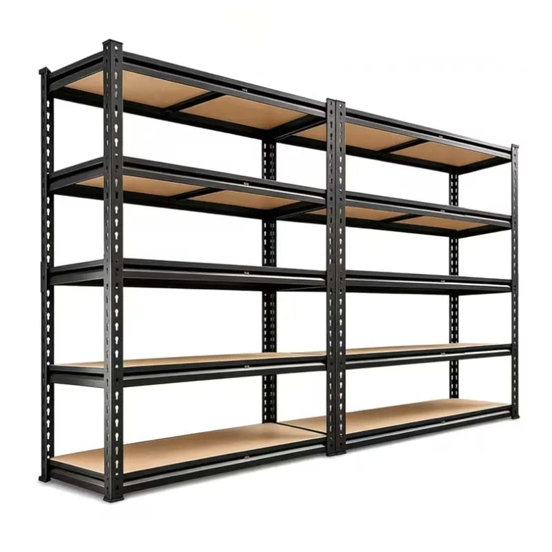 Heavy Duty Five Tier Adjustable Metal Storage Shelving Rack Set