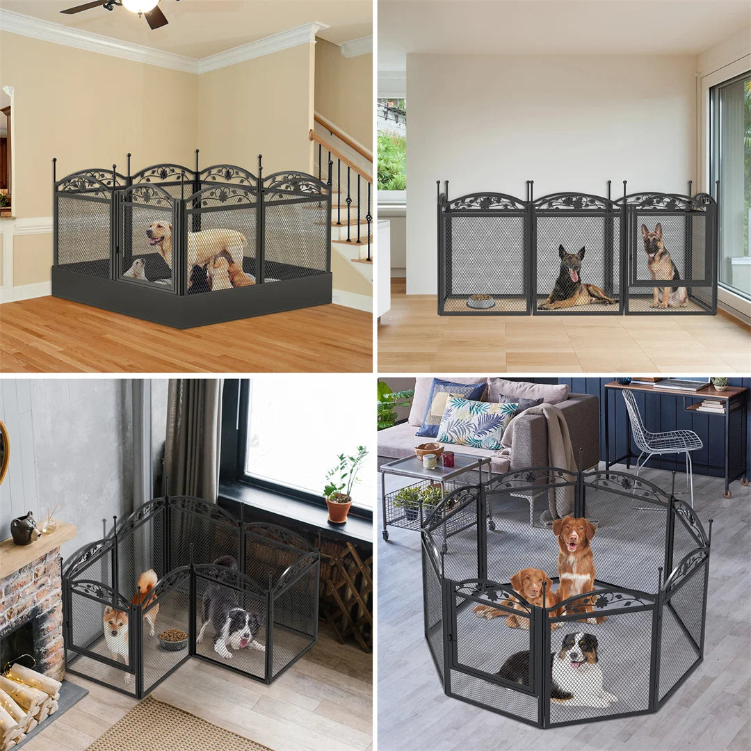 BINGOPAW Heavy Duty Metal Dog Playpen For Indoor Outdoor Training