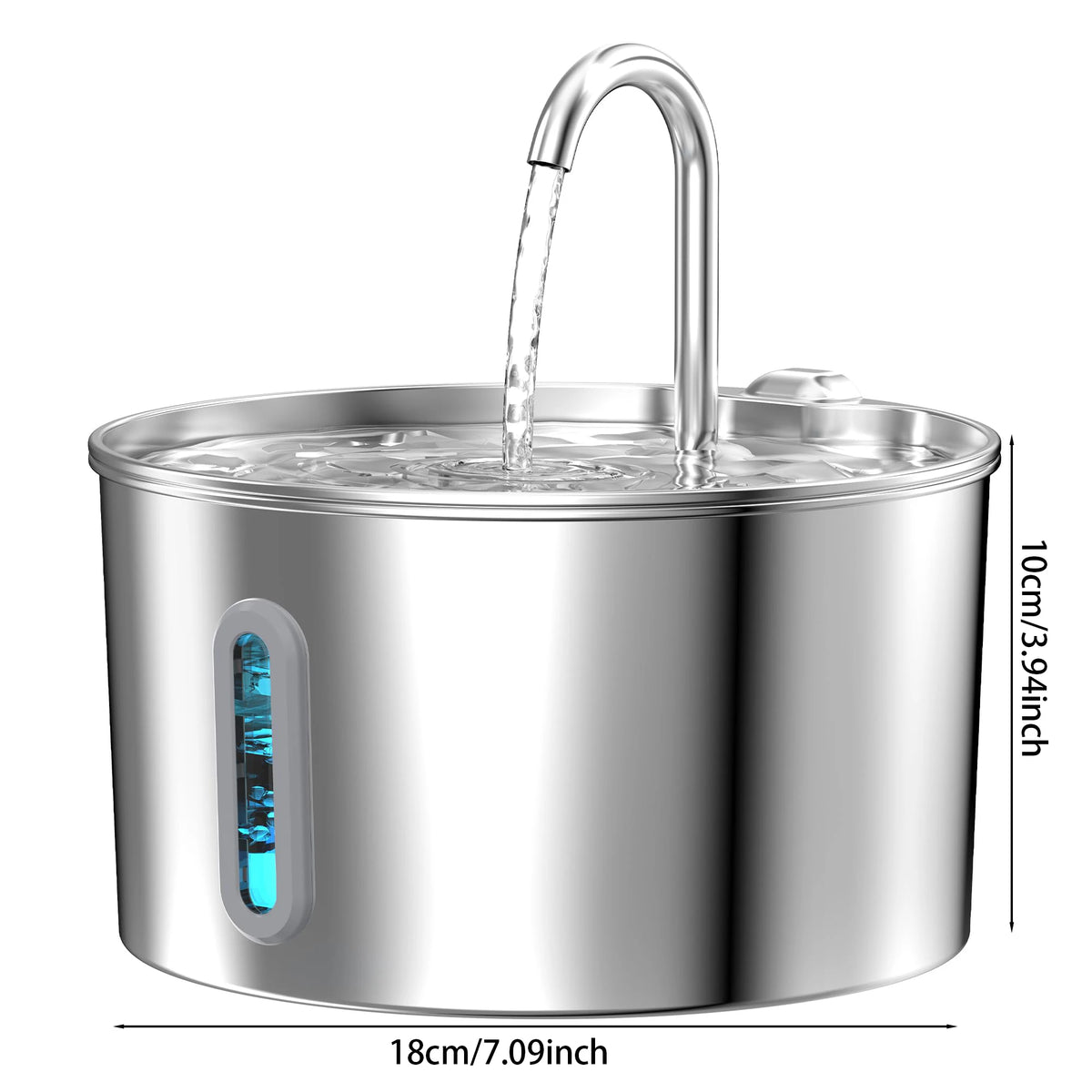 Weomg Automatic Stainless Steel Pet Water Fountain With Silent Pump