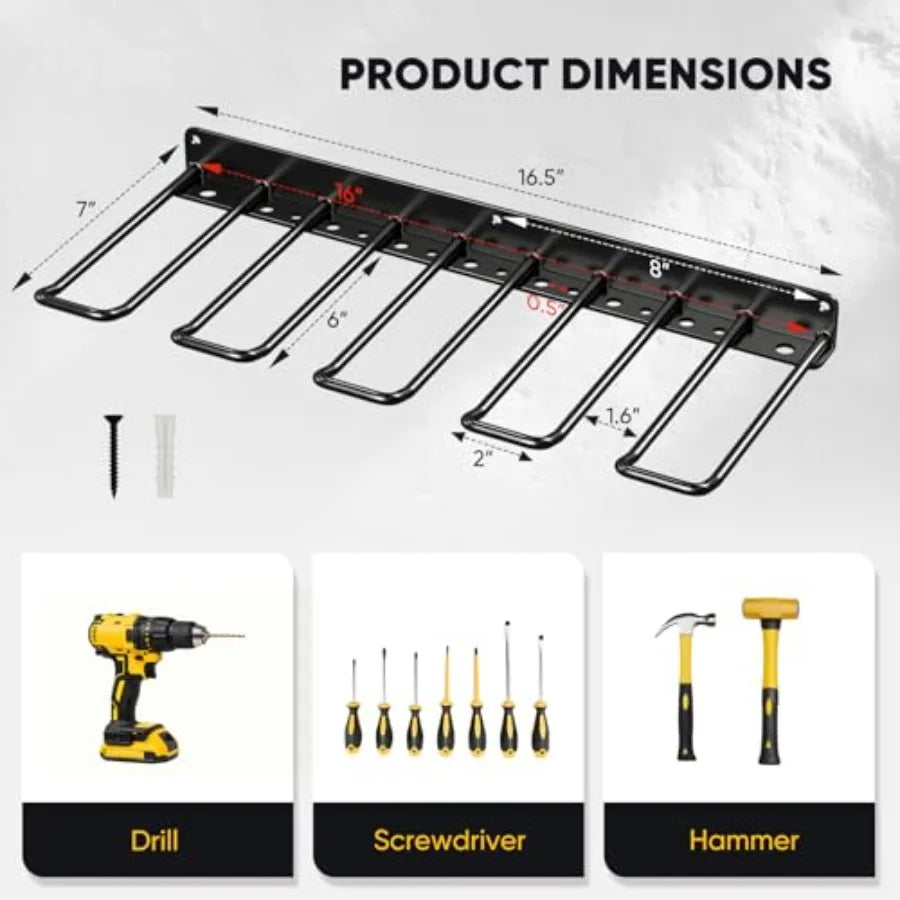 Heavy Duty Wall Mount Power Tool Drill Organizer Rack