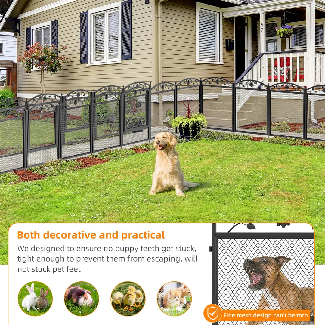 BINGOPAW Heavy Duty Metal Dog Playpen For Indoor Outdoor Training