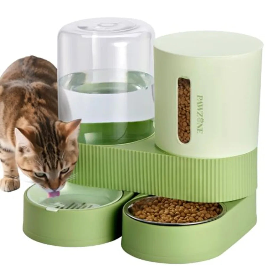 Plastic Gravity Pet Food Feeder And Bowl Set For Pets