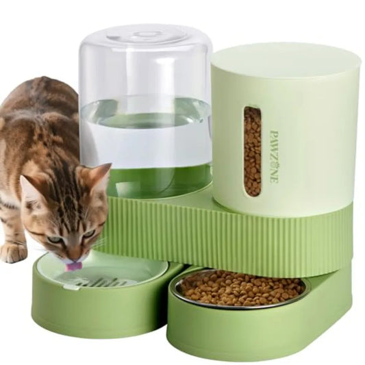Plastic Gravity Pet Food Feeder And Bowl Set For Pets