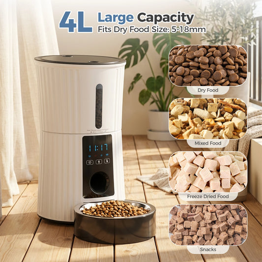 Automated Cat Food Dispenser With App Control And LCD Display