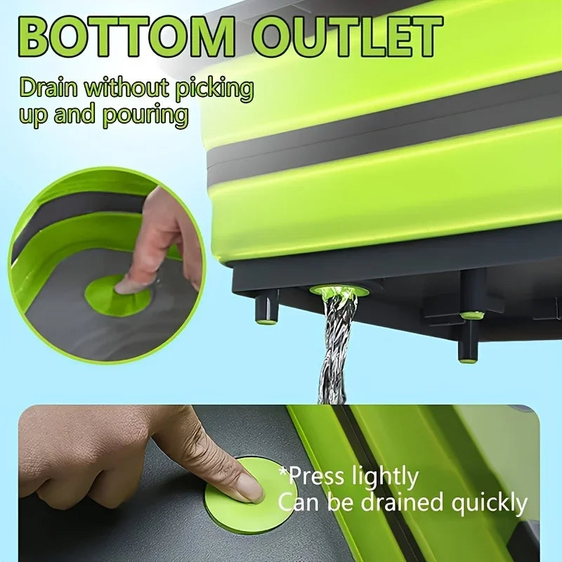 Foldable Portable Wash Basin With Sink And Storage Tray