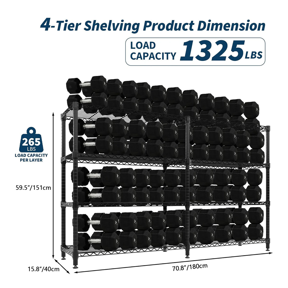 TWISTER.CK Heavy Duty Adjustable Metal Storage Shelving Unit