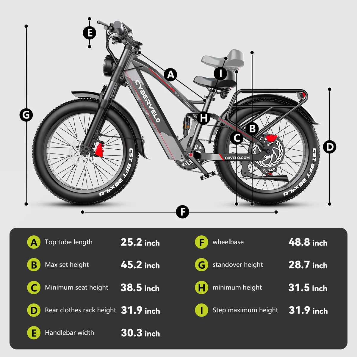 Cybervelo 5000W Fat Tire Electric Bike For Mountain Trails