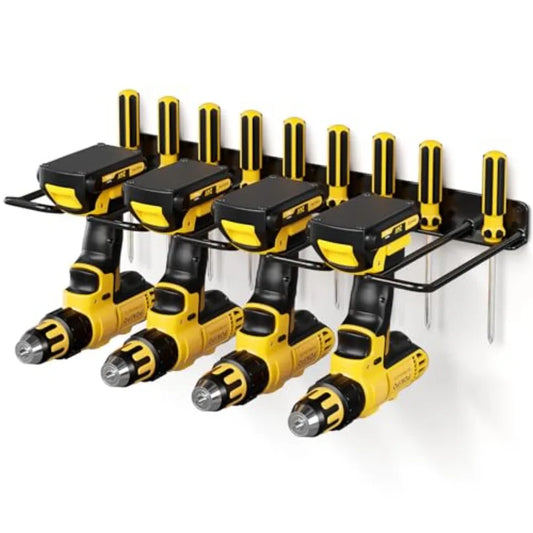 Heavy Duty Wall Mount Power Tool Drill Organizer Rack